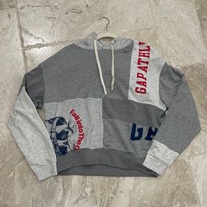 NWT GAP Logo Remix Patchwork Sweatshirt (Size L)